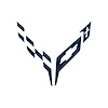 202520 Front Flag Emblem Insert Overlay Set, 2020-2023 Chevy Corvette, Gloss Blue - image 1