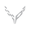 202522 Front Flag Emblem Insert Overlay Set, 2020-2023 Chevy Corvette, Gloss Gray - image 1