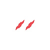 202574 Front/Rear Flag Emblem Bowtie Overlay, 2014-2019 Chevy Corvette, Pair Anodized Matte Red - image 1