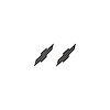 202575 Front/Rear Flag Emblem Bowtie Overlay, 2014-2019 Chevy Corvette, Pair Black Carbon Fiber - image 1