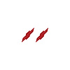 202576 Front/Rear Flag Emblem Bowtie Overlay, 2014-2019 Chevy Corvette, Pair Matte Red - image 1