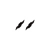 202577 Front/Rear Flag Emblem Bowtie Overlay, 2014-2019 Chevy Corvette, Pair Matte Black - image 1
