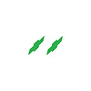 202578 Front/Rear Flag Emblem Bowtie Overlay, 2014-2019 Chevy Corvette, Pair Gloss Lime Green - image 1