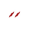 202580 Front/Rear Flag Emblem Bowtie Overlay, 2014-2019 Chevy Corvette, Pair Gloss Red - image 1