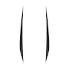 202597 Hood Stripes Decal, 2020-2023 Chevy Corvette, Pair Gloss Carbon Flash No Cutout, Solid Stripes - image 1
