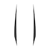 202604 Hood Stripes Decal, 2020-2023 Chevy Corvette, Pair Black Carbon Fiber No Cutout, Solid Stripes - image 1