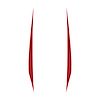202606 Hood Stripes Decal, 2020-2023 Chevy Corvette, Pair Matte Red No Cutout, Solid Stripes - image 1