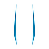 202610 Hood Stripes Decal, 2020-2023 Chevy Corvette, Pair Gloss Rapid Blue No Cutout, Solid Stripes - image 1