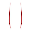 202614 Hood Stripes Decal, 2020-2023 Chevy Corvette, Pair Gloss Red No Cutout, Solid Stripes - image 1