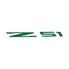 202648 Rear Interior Window Decal, 2020-2023 Chevy Corvette, Z51 Gloss Green W/ LED Kit - image 1