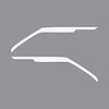202714 Door Panel Speaker Accent Stripes, 2020-2023 Chevy Corvette, Pair Matte White - image 1