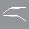 202722 Door Panel Speaker Accent Stripes, 2020-2023 Chevy Corvette, Pair Gloss White - image 1