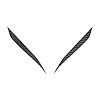 202724 Headlight Eyelid Decals, 2020-2023 Chevy Corvette, Pair Black Carbon Fiber - image 1