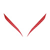 202726 Headlight Eyelid Decals, 2020-2023 Chevy Corvette, Pair Red Carbon Fiber - image 1