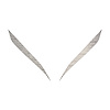 202727 Headlight Eyelid Decals, 2020-2023 Chevy Corvette, Pair Chrome Brushed Steel - image 1