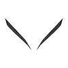 202728 Headlight Eyelid Decals, 2020-2023 Chevy Corvette, Pair Gloss Carbon Flash - image 1