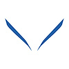 202730 Headlight Eyelid Decals, 2020-2023 Chevy Corvette, Pair Matte Blue - image 1