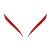202733 Headlight Eyelid Decals, 2020-2023 Chevy Corvette, Pair Gloss Red - image 1