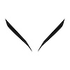 202734 Headlight Eyelid Decals, 2020-2023 Chevy Corvette, Pair Gloss Black - image 1