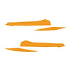 202749 Front Grille Enhancement Overlay Decal Set, 2020-2023 Chevy Corvette, 4pc, Gloss Orange - image 1