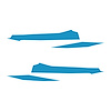 202750 Front Grille Enhancement Overlay Decal Set, 2020-2023 Chevy Corvette, 4pc, Gloss Rapid Blue - image 1