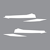 202751 Front Grille Enhancement Overlay Decal Set, 2020-2023 Chevy Corvette, 4pc, Gloss White - image 1