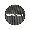 202763 Vinyl Gas Door Overlay, 2020-2023 Chevy Corvette, Black Carbon Fiber, Z51 Logo - image 1