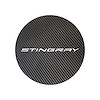 202769 Vinyl Gas Door Overlay, 2020-2023 Chevy Corvette, Black Carbon Fiber, Stingray Logo Silhouette - image 1