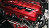 202865 Custom Engine Horsepower Decals, 2020-2023 Chevy Corvette, Pair, Matte Black/Chrome Brushed Steel - image 1