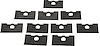 203263 Windshield Reveal Molding Clip Set w/Screws, 1968-1982 Chevy Corvette, 13pc Kit - image 1