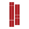 203776 Front to Back Dual Stripes, 1963-2019 Chevy Corvette, Red - image 1