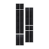 203796 Front to Back Dual Stripes, 1963-2019 Chevy Corvette, Black Brushed Steel - image 1