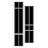 203801 Dual Two Tone W/Pin Stripes, 1963-2019 Chevy Corvette, Black/Black - image 1
