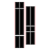 203803 Dual Two Tone W/Pin Stripes, 1963-2019 Chevy Corvette, Black/Matte Red - image 1