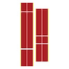 203813 Dual Two Tone W/Pin Stripes, 1963-2019 Chevy Corvette, Red/Yellow - image 1
