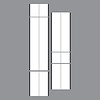 203814 Dual Two Tone W/Pin Stripes, 1963-2019 Chevy Corvette, White/Black - image 1