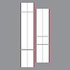 203815 Dual Two Tone W/Pin Stripes, 1963-2019 Chevy Corvette, White/Red - image 1