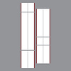 203819 Dual Two Tone W/Pin Stripes, 1963-2019 Chevy Corvette, White/Matte Red - image 1