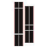 203827 Dual Two Tone W/Pin Stripes, 1963-2019 Chevy Corvette, Matte Black/Matte Red - image 1