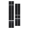 203834 Dual Two Tone W/Pin Stripes, 1963-2019 Chevy Corvette, Black Brushed Steel/Brushed Aluminum - image 1