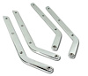 206875 Side Seat Chrome Sets, 1963-1966 Chevy Corvette, 4pc Sets, W/12pc Chrome Screw Kit - image 1