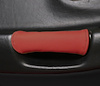 207666 Leather Door Pull Covers, 1997-2004 Chevy Corvette, Red W/Black Stitch