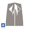 211514 Stinger Stripe Hood Decal, 2014-2019 Chevy Corvette, Gloss Silver - image 1