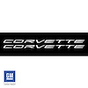 211660 Side Skirt Vinyl Decals, 2020-2023 Chevy Corvette, Corvette Script, Chrome Brushed Steel - image 1