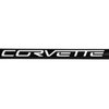 214060 License Plate Frame, 2005-2013 Chevy Corvette, Carbon Fiber W/White Corvette Script - image 2