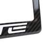 214060 License Plate Frame, 2005-2013 Chevy Corvette, Carbon Fiber W/White Corvette Script - image 3
