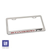 214096 License Plate Frame, 2021-2024 Chevy Corvette, Polished Stainless Steel W/Red & Black Stingray R Logo - image 1