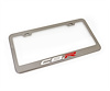 214218 Stainless Steel C8.R License Plate Frame, 2020-2024 Chevy Corvette, White/Red - image 1