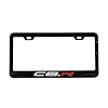 214220 Black C8.R License Frame, 2020-2024 Chevy Corvette, Silver/Red - image 1
