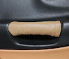 214796 Leather Door Pull Covers, 1997-2004 Chevy Corvette, Beige W/Red Stitch - image 1